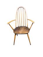 Mooie vintage Ercol Quaker spijlen stoel Lucian Ercolani, Gebruikt, Bruin, Ophalen of Verzenden, Eén