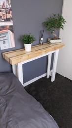 Hoge bijzettafel, Huis en Inrichting, Tafels | Bijzettafels, Ophalen, Rustiek, Zo goed als nieuw, 75 cm of meer