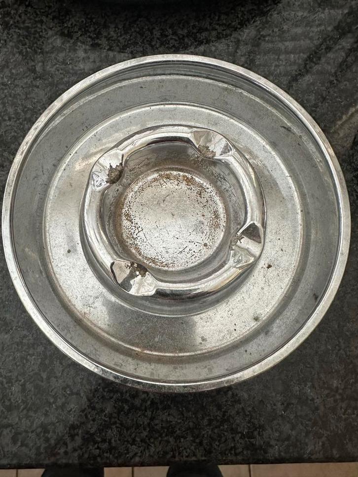 Daalderop, Tiel Holland. Vintage RVS Asbak - Jaren '70/'80, Huis en Inrichting, Woonaccessoires | Overige, Gebruikt, Ophalen