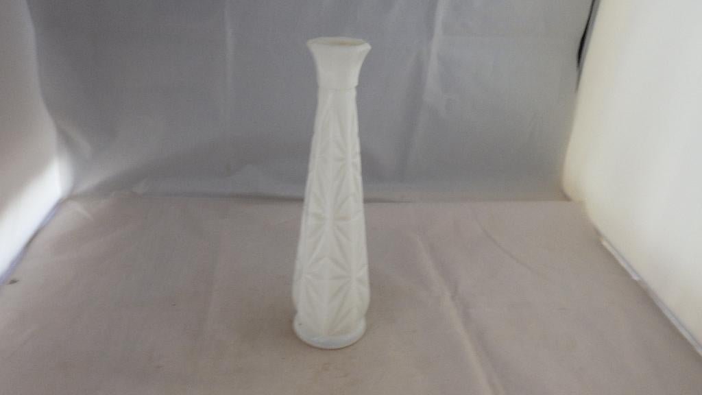 slanke vaas van geperst glas, Ophalen of Verzenden