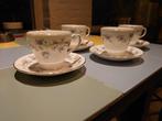 4 kop en schotels Duchess tranquillity, Ophalen, Zo goed als nieuw, Porselein, Kop en/of schotel