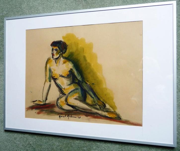 Mooi mannelijk naakt van Karel Arkema Groninger Ploeg, Antiek en Kunst, Kunst | Schilderijen | Klassiek, Ophalen of Verzenden