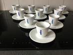 LavAzza espresso kopjes met blauw verticaal logo (10), Huis en Inrichting, Keuken | Servies, Overige stijlen, Kop(pen) en/of Schotel(s)