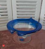 Flirt by R&B glazen design schaal met kobaltblauwe rand, Schaal, Rond, Ophalen of Verzenden, Glas