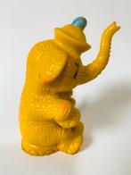 Vintage Gele Olifant Speelgoed piepfiguur piepbeestje geel, Ophalen of Verzenden, Gebruikt