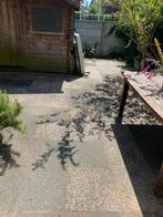 Gratis tuintegels grindtegels 50x50 cm, 20 m2 totaal, Tuin en Terras, Tegels en Klinkers, Ophalen, Gebruikt, 10 m² of meer, Beton