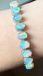 Fraaie zilveren echte opalen armband, Verzenden, Nieuw, Zilver, Met edelsteen