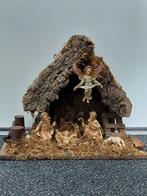 Houten Kerststal met Jozef, Maria en Jezus, Antiek en Kunst, Ophalen