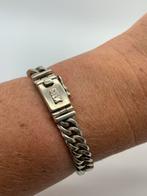 X955 Prachtige zilveren chain armband SILK, Sieraden, Tassen en Uiterlijk, Armbanden, Ophalen of Verzenden, X, Zilver, Zilver