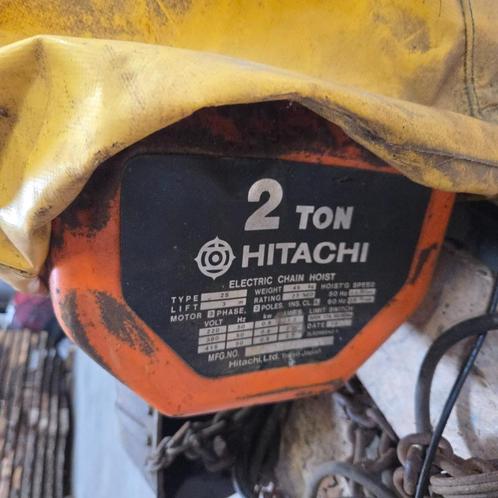 Hitachi elektrische kettingtakel- 2 ton, Doe-het-zelf en Verbouw, Lieren en Takels, Gebruikt, Elektrisch, Ophalen