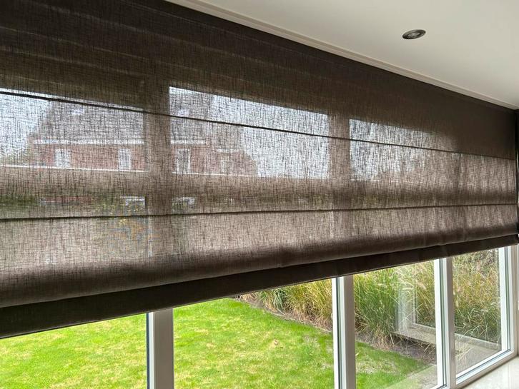 Mooie gordijnen & vouwgordijnen, Huis en Inrichting, Stoffering | Gordijnen en Lamellen, Gebruikt, 200 cm of meer, Bruin, Ophalen