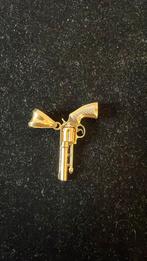 14 k gouden revolver hanger 9,2 gram, Nieuw, Goud, Goud, Ophalen of Verzenden