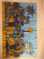 Vintage Afrikaans Wandtapijt, Gebruikt, 100 tot 150 cm, Bruin, Rechthoekig