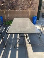 Granieten tuinset met 4 stoelen en 4 kussens, Ophalen, Gebruikt, Overige materialen, Tuinset