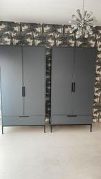 3 woood kledingkasten te koop 2x grijs 1x zwart, Huis en Inrichting, Kasten | Roldeurkasten en Archiefkasten, Ophalen, Zo goed als nieuw