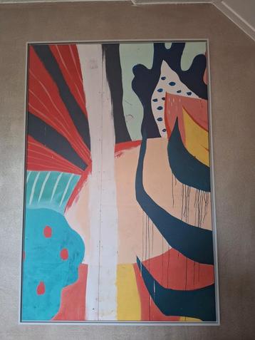 150h en 100b gaaf kleurrijk schilderij beschikbaar voor biedingen