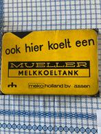 Emaille Reclamebord Mueller Melkkoeltank Meko Holland, Ophalen of Verzenden