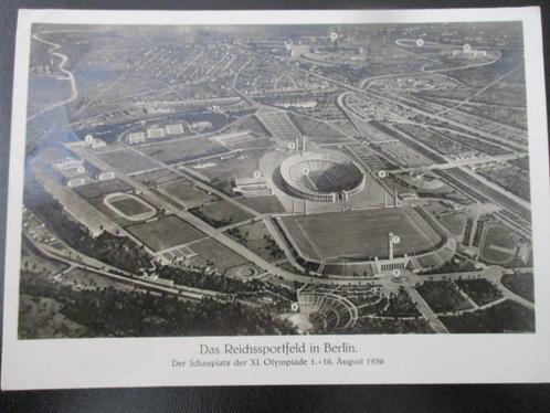 3e Rijk postkaart Reichssportfeld Olympische Spelen Berlijn, Verzamelen, Ansichtkaarten | Themakaarten, 1920 tot 1940, Politiek en Historie