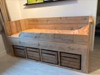 Steigerhouten bed, Huis en Inrichting, Slaapkamer | Bedden, Ophalen, 90 cm, Eenpersoons, Steigerhout