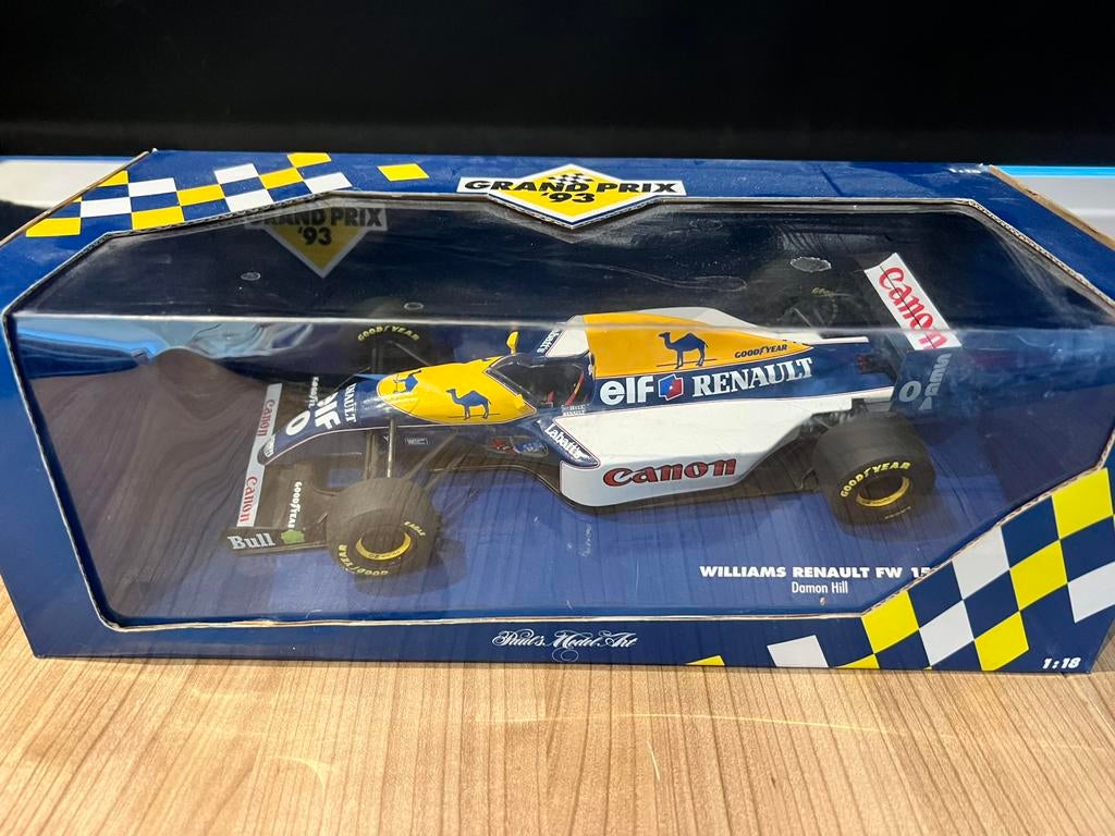 Williams FW 15 Hill 1:18, Ophalen of Verzenden, Zo goed als nieuw, Auto, MiniChamps