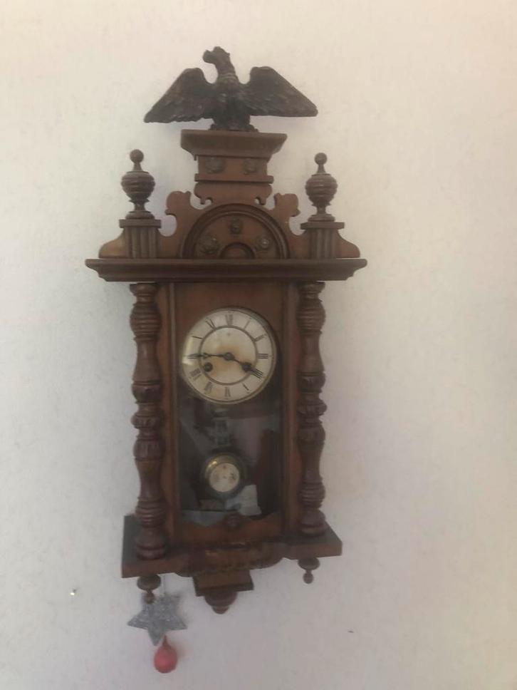 Antieke Wandklok met Adelaar, Antiek en Kunst, Antiek | Klokken, Ophalen