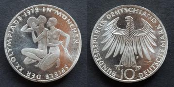 Duitsland 10 Mark 1972 F Olympiade Sporters zilver beschikbaar voor biedingen