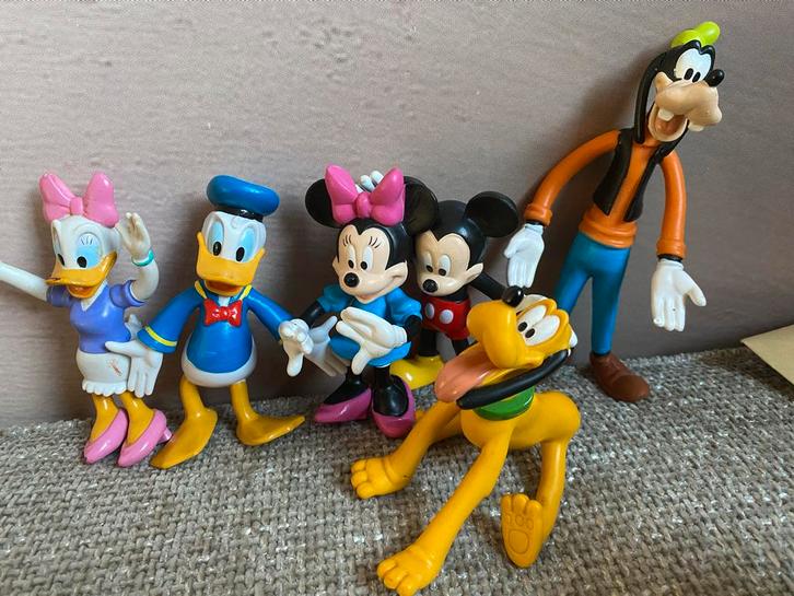 Disney Figuren Set Donald Duck Mickey Mouse Goofy Pluto, Kinderen en Baby's, Speelgoed | Actiefiguren, Zo goed als nieuw, Ophalen of Verzenden