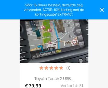 10% korting op Toyota touch 1, 2 en 3 navigatie update.