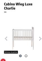 Cabino Wieg Wit, Kinderen en Baby's, Babywiegjes en Ledikanten, Ophalen, Nieuw, Wieg
