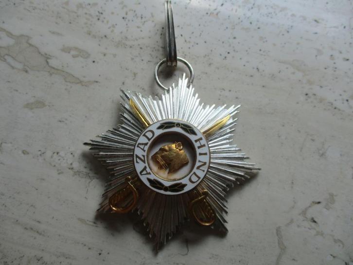 Azad Hind nekorder Sher-e-Hind Rudolf Souval, Verzamelen, Militaria | Tweede Wereldoorlog, Landmacht, Lintje, Medaille of Wings