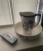 Antieke Brocante Lampetset met extra (zeep) bakje., Ophalen of Verzenden