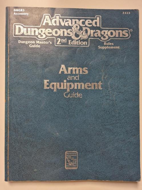 Arms and Equipment Guide – AD&D (TSR 2123, DMGR3), Hobby en Vrije tijd, Wargaming, Gebruikt, Historisch, Boek of Catalogus, Ophalen of Verzenden