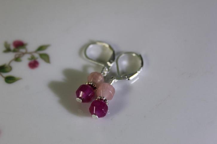 Toermalijn oorbellen, juwelen met facet geslepen natuursteen, Sieraden, Tassen en Uiterlijk, Oorbellen, Nieuw, Hangers, Overige materialen