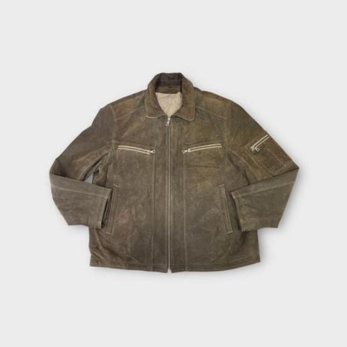 Angelo Litrico heren jas maat XL (100% leer), Kleding | Heren, Jassen | Winter, Zo goed als nieuw, Maat 56/58 (XL), Bruin, Ophalen of Verzenden