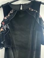 Zwarte jurk met bloemen - Maat l, Kleding | Dames, Jurken, Zwart, Maat 42/44 (L), Ophalen of Verzenden, Zo goed als nieuw