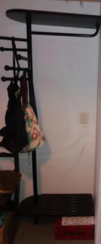 Zwarte kapstok met kunststof details - 180cm hoog, Ophalen, Gebruikt, Metaal, Staande kapstok