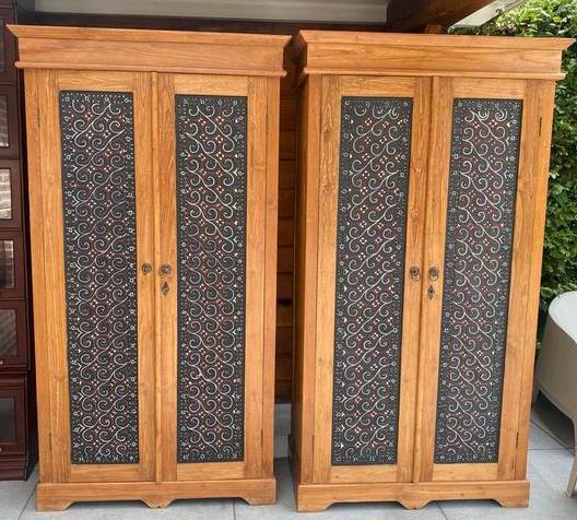 2 Bali Kledingkasten - Prachtige blikvanger!, Huis en Inrichting, Kasten | Kledingkasten, Zo goed als nieuw, 200 cm of meer, 100 tot 150 cm