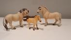 Schleich Fjordenpaardenfamilie - 13753, 13754, 13755 Fjorden, Ophalen of Verzenden, Zo goed als nieuw, Paard, Beeldje of Figuurtje