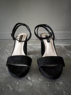 Pull & Bear zwarte sandalen met plateauzool hoge hak Maat 37, Zwart, Ophalen of Verzenden, Zo goed als nieuw, Schoenen met hoge hakken