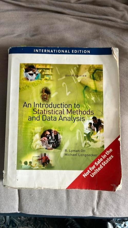 An introduction to Statistical methods and data analyses, Boeken, Studieboeken en Cursussen, Gelezen, WO, Beta, Ophalen of Verzenden