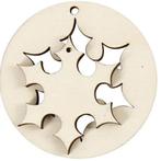 Hangende decoratie sneeuwster 2-in-1 licht hout (triplex) Ø, Materiaal, ., Nieuw, Ophalen of Verzenden