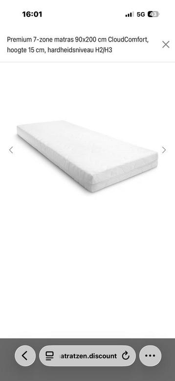 Dik stevig Matras 90x200 met elektrische lattenbodem