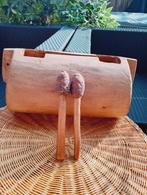 Zeer oude Afrikaanse houten percussie drum, Ophalen of Verzenden