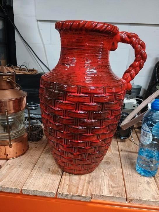 West Germany vaas groot model, Tuin en Terras, Bloembakken en Plantenbakken, Gebruikt, Steen, 30 tot 60 cm, Rond, Ophalen