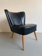 Originele Vintage Cocktailstoel zwart, Ophalen, Zwart, Hout, Eén