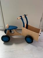 Houten bakfiets blauw Van Dijk Toys, Ophalen, Gebruikt, Loopfiets