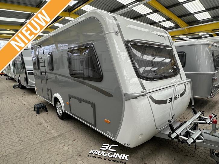 Eriba Nova Light 470 - ENKELE BEDDEN, Caravans en Kamperen, Caravans, tot en met 3, 1000 - 1250 kg, Standaardzit, Eriba, 2 aparte bedden