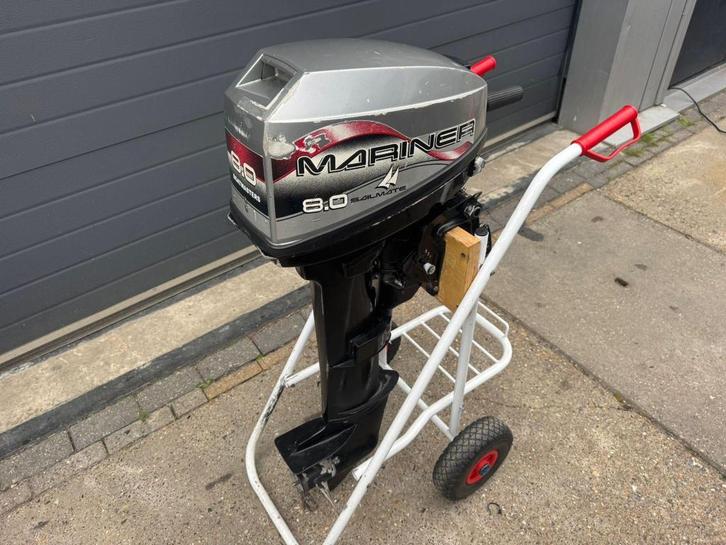 Mariner 8 PK 2-Takt Langstaart Knuppel Buitenboordmotor, Watersport en Boten, Buiten- en Binnenboordmotoren, Gebruikt, Benzine
