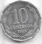 10  cent  1979  Chili. km.  205 a, Postzegels en Munten, Munten | Amerika, Ophalen of Verzenden, Zuid-Amerika, Losse munt