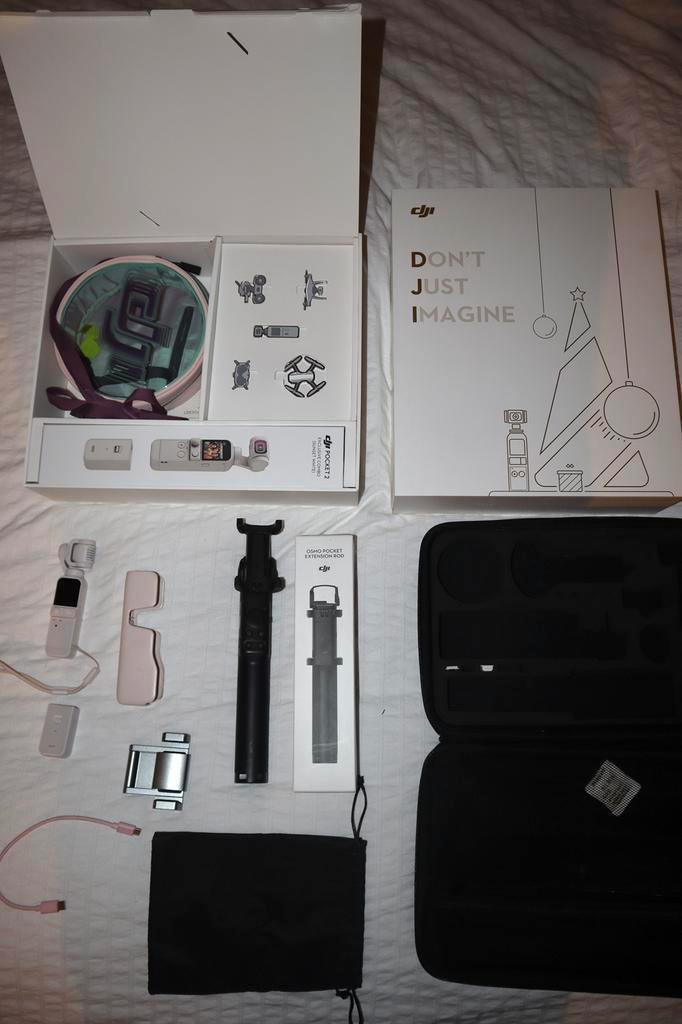 Dji osmo pocket 2 exclusive combo sunset white, Audio, Tv en Foto, Videocamera's Digitaal, Zo goed als nieuw, Camera, Overige soorten